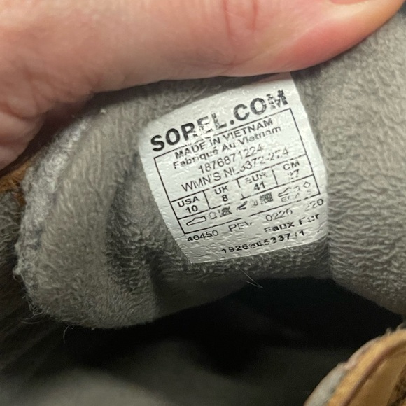 $169 SOREL Kinetic Caribou Snow winter tan gray Boot Sz 10 - Picture 10 of 15